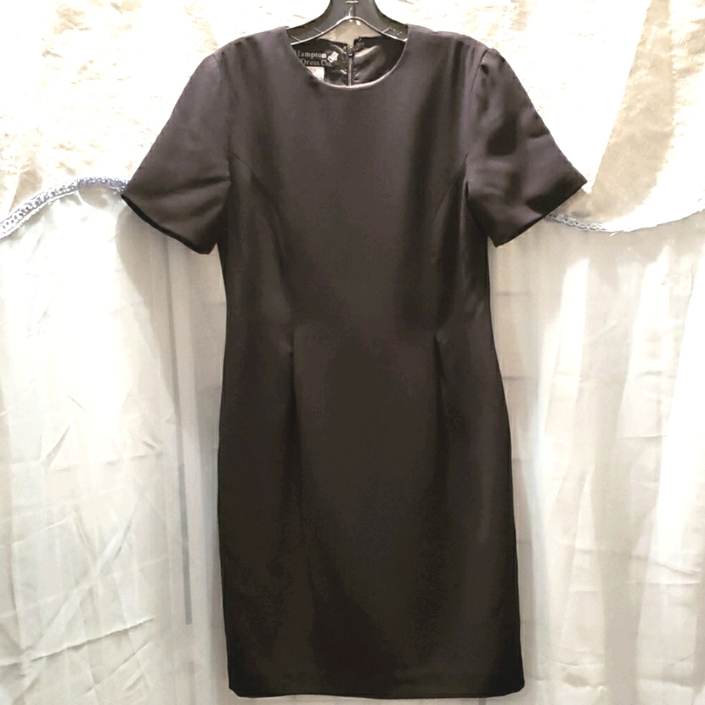 HAMPTON DRESS CO. BLK SHORT SLEEVE DRESS SZ 6